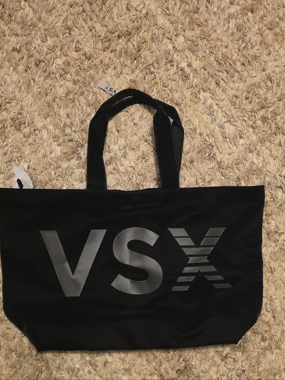 VSX Black Tote with Bold Gray Logo